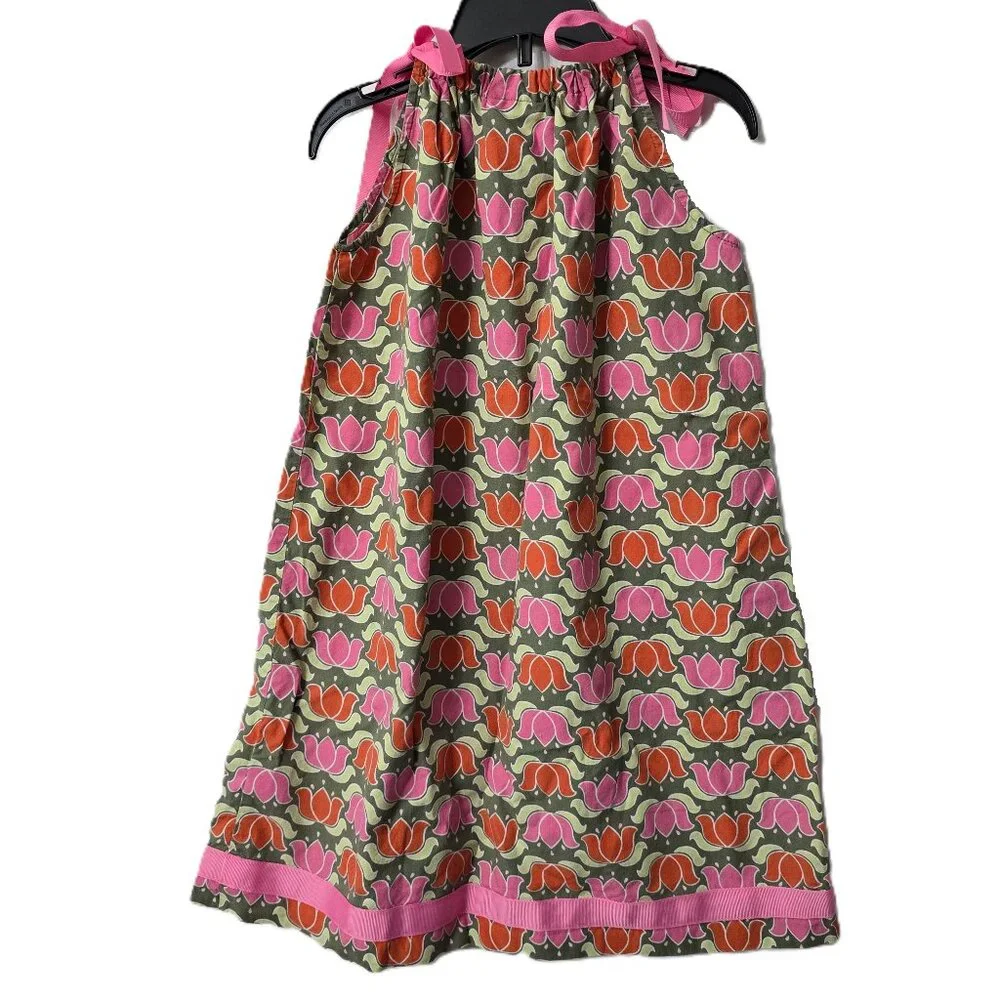 2pc Tank Beach Sun Dresses 8 Hawaiian Floral Hanna Andersson Cruise Corkys Kids